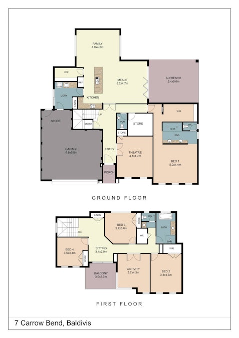 7 Carrow Bend, Baldivis, WA, 6171 - Floorplan 1