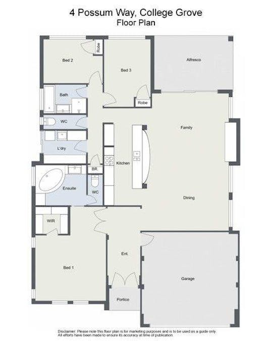 4 Possum Way, College Grove, WA, 6230 - Floorplan 1