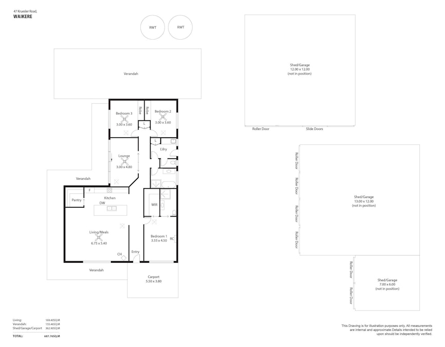 47 Kruesler Road, Waikerie, SA, 5330 - Floorplan 1