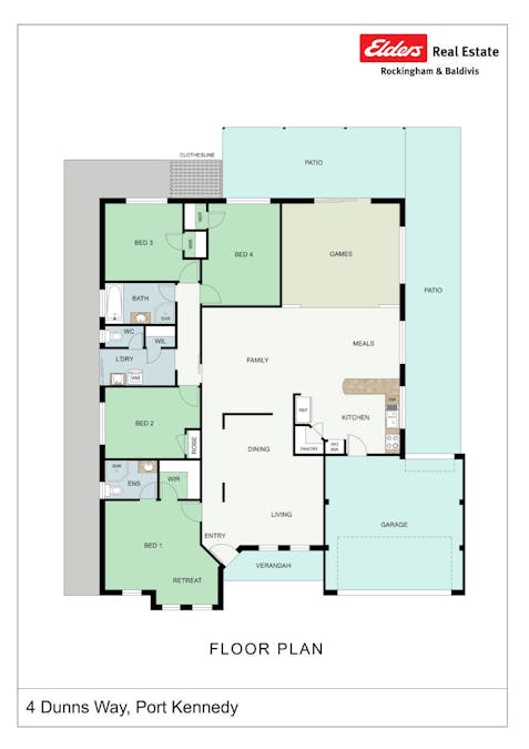 4 Dunns Way, Port Kennedy, WA, 6172 - Floorplan 1