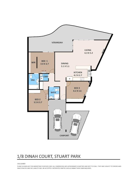 1/8 Dinah Court, Stuart Park, NT, 0820 - Floorplan 1