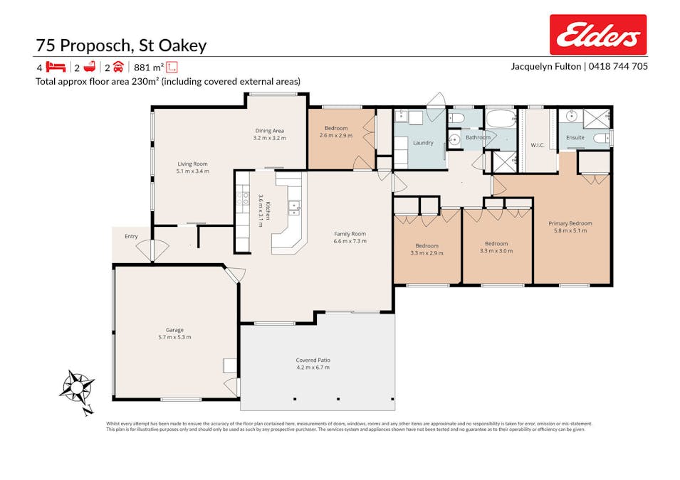 75 Proposch Street, Oakey, QLD, 4401 - Floorplan 1