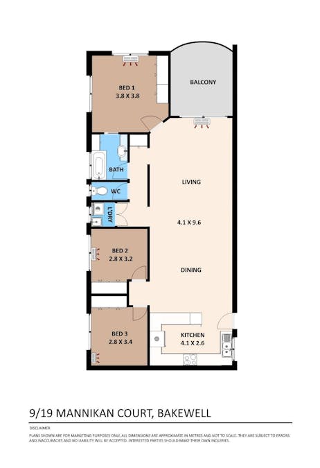9/19 Mannikan Court, Bakewell, NT, 0832 - Floorplan 1