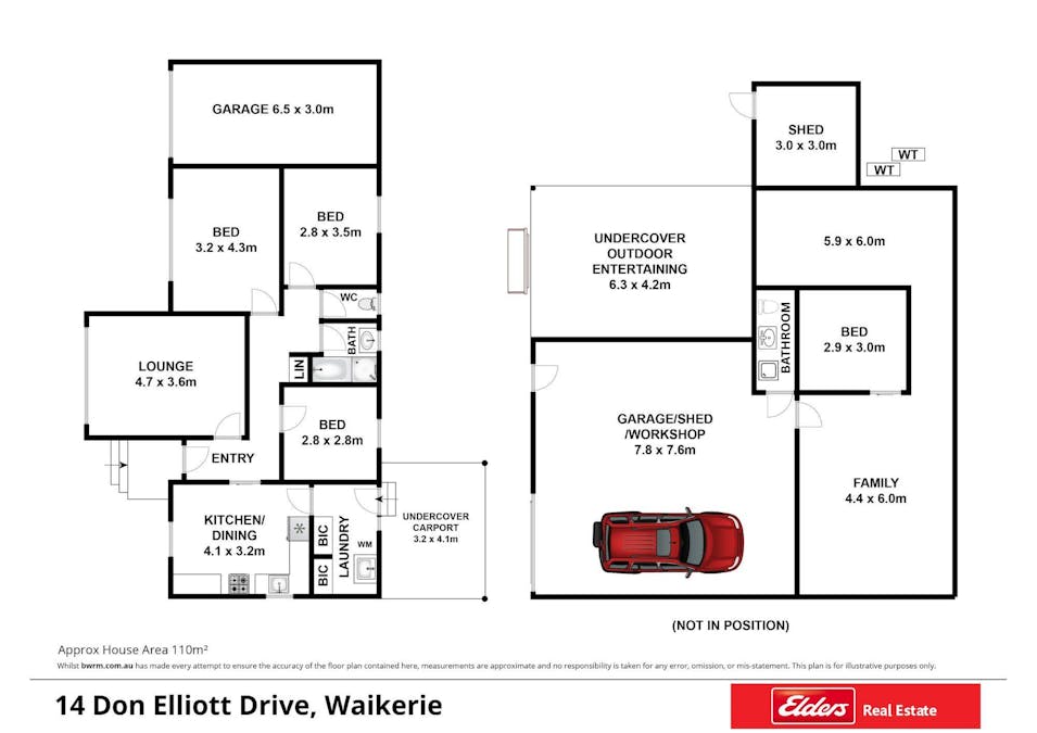 14 Don Elliott Drive, Waikerie, SA, 5330 - Floorplan 1