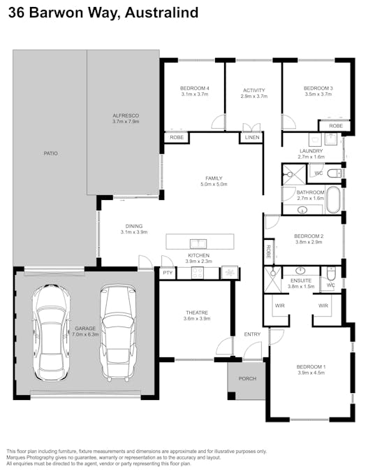 36 Barwon Way, Australind, WA, 6233 - Floorplan 1