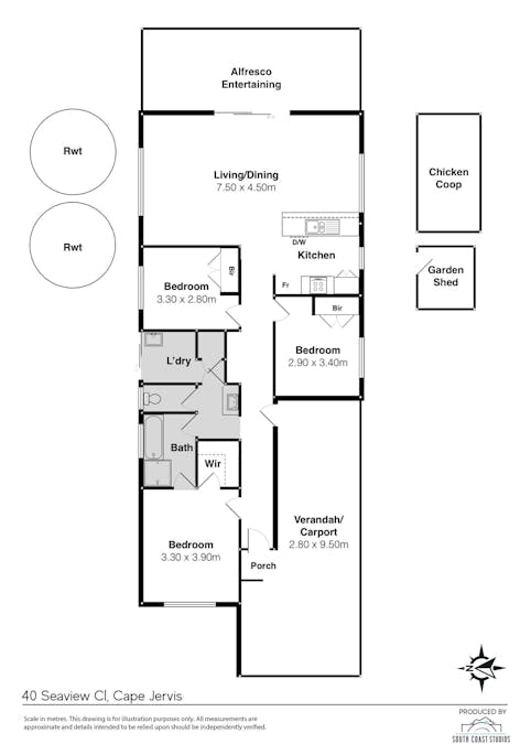 40 Seaview Close, Cape Jervis, SA, 5204 - Floorplan 1