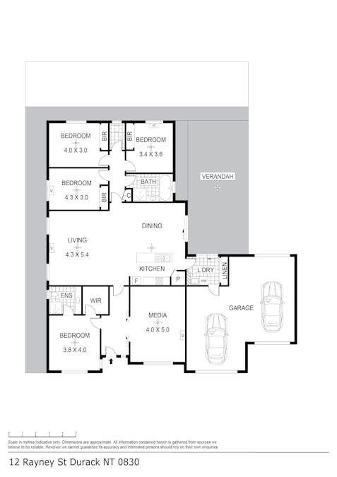 12 Rayney Street, Durack, NT, 0830 - Floorplan 1