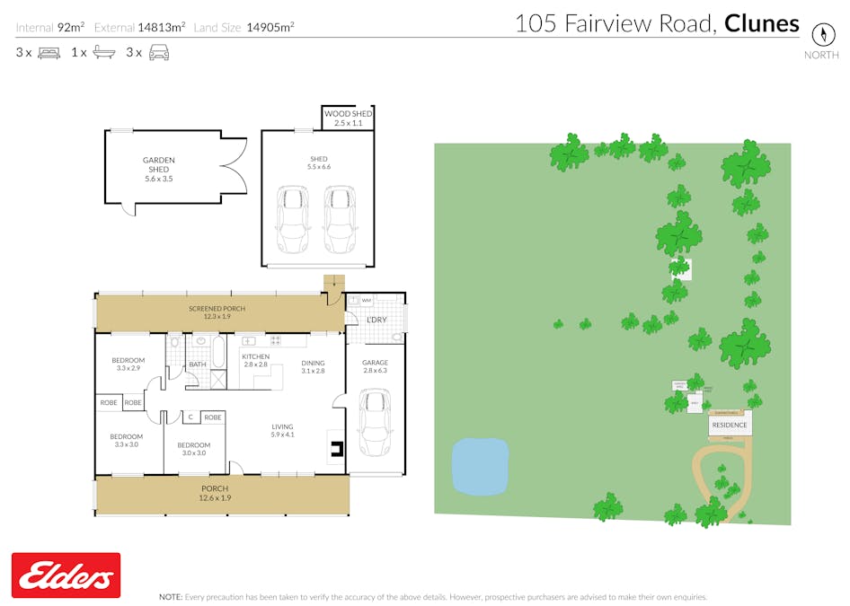 105 Fairview Road, Clunes, VIC, 3370 - Floorplan 1