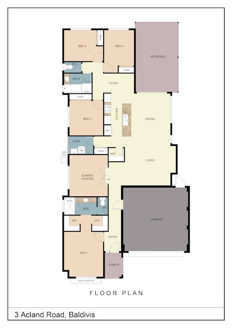 3 Acland Road, Baldivis, WA, 6171 - Floorplan 1