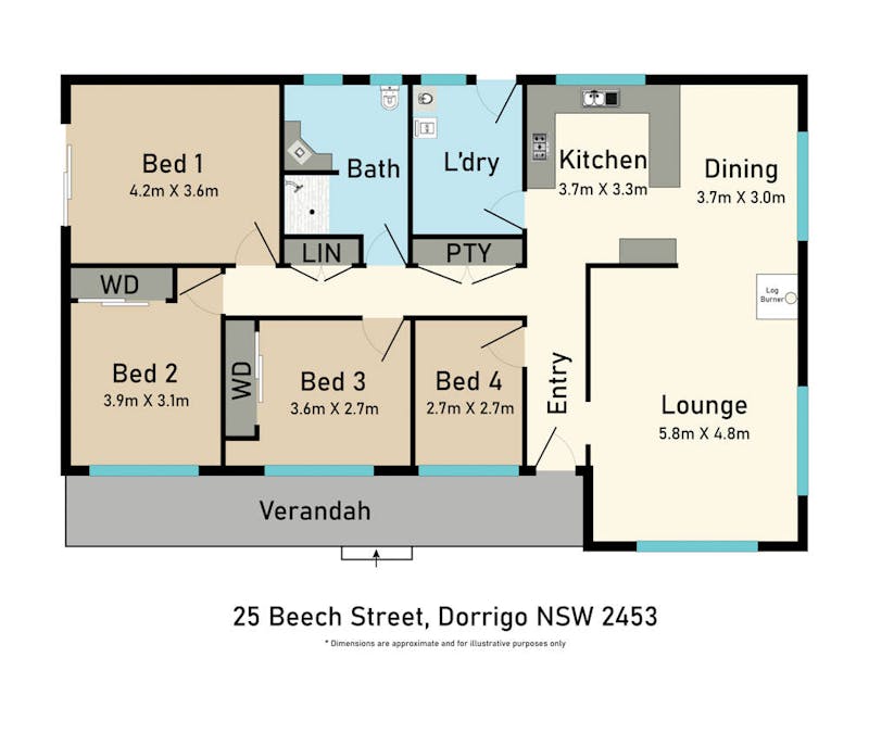 25 Beech Street, Dorrigo, NSW, 2453 - Floorplan 1