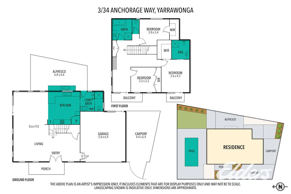 3/34 Anchorage Way, Yarrawonga, VIC, 3730 - Floorplan 1