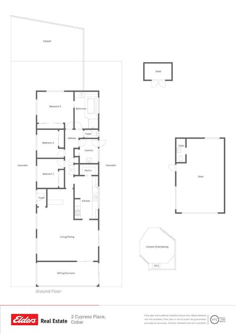 2 Cypress Place, Cobar, NSW, 2835 - Floorplan 1