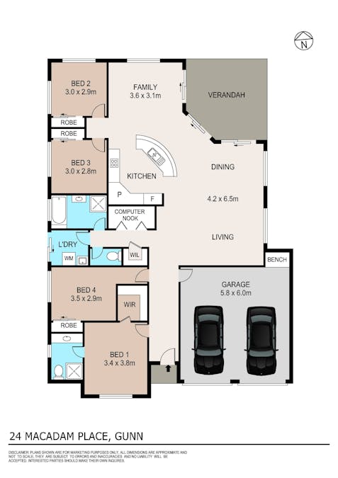 24 MacAdam Place, Gunn, NT, 0832 - Floorplan 1