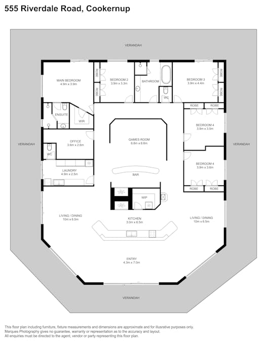 555 Riverdale Road, Cookernup, WA, 6219 - Floorplan 1