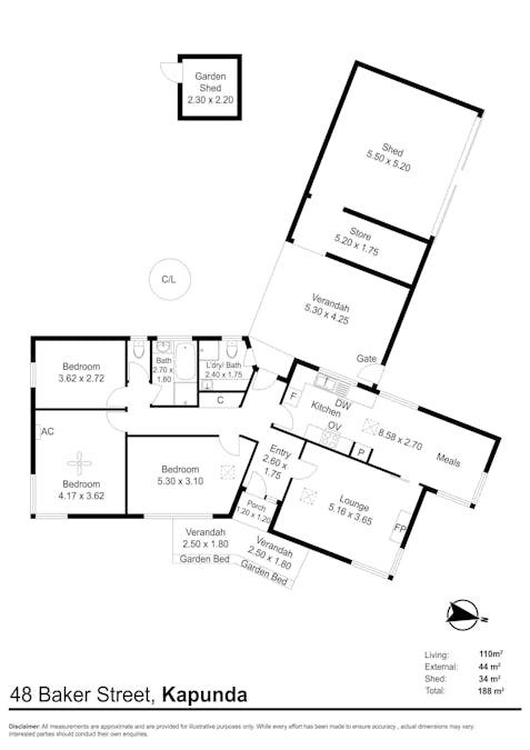 48 Baker Street, Kapunda, SA, 5373 - Floorplan 1