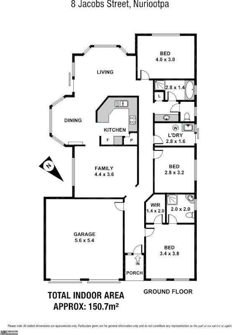 8 Jacobs Street, Nuriootpa, SA, 5355 - Floorplan 1