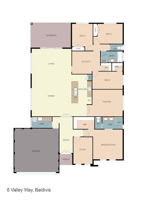 6 Valley Way, Baldivis, WA, 6171 - Floorplan 1