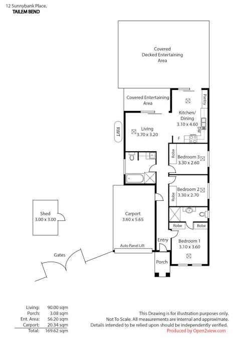12 Sunnybank Place, Tailem Bend, SA, 5260 - Floorplan 1