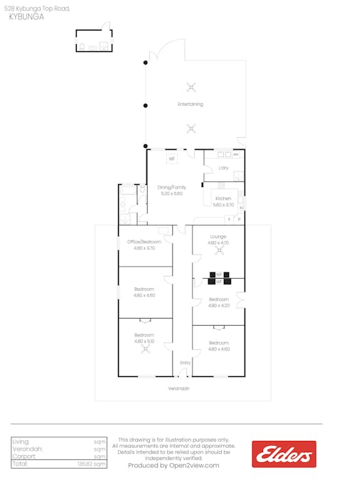 528 Kybunga Top Road, Kybunga, SA, 5453 - Floorplan 1