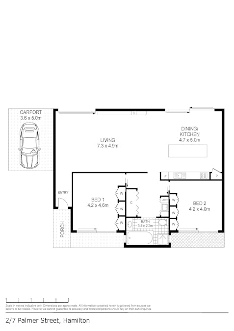 2/7 Palmer Street, Hamilton, VIC, 3300 - Floorplan 1