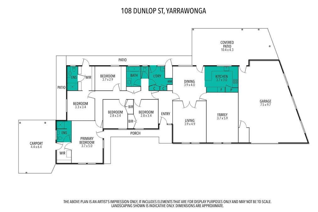 108 Dunlop Street, Yarrawonga, VIC, 3730 - Floorplan 1