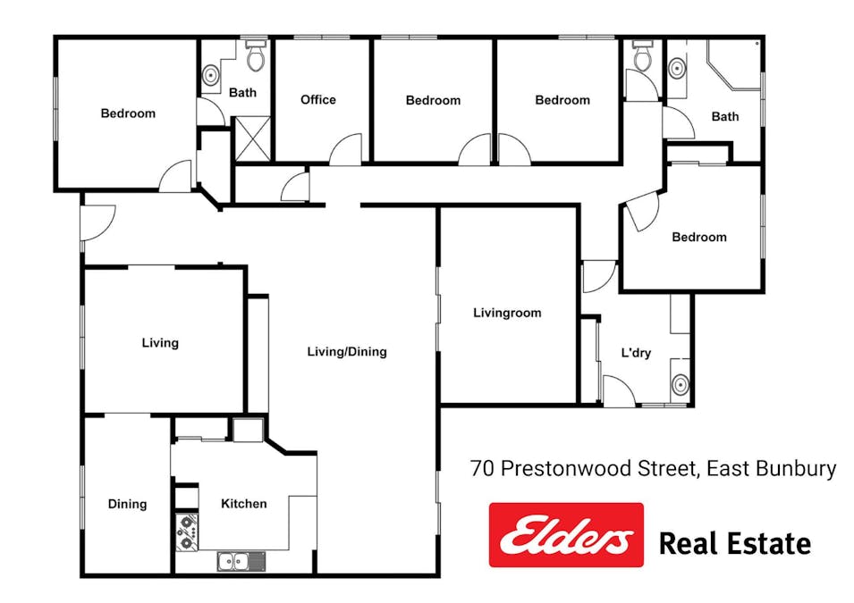 70  Prestonwood Street, East Bunbury, WA, 6230 - Floorplan 1