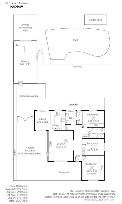 23 Graham Avenue, Hackham, SA, 5163 - Floorplan 1