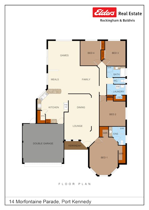 14 Morfontaine Parade, Port Kennedy, WA, 6172 - Floorplan 1