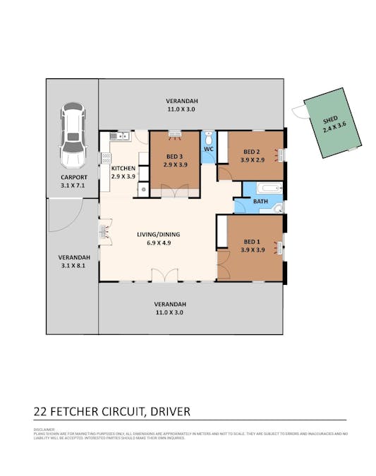 22 Fletcher Circuit, Driver, NT, 0830 - Floorplan 1