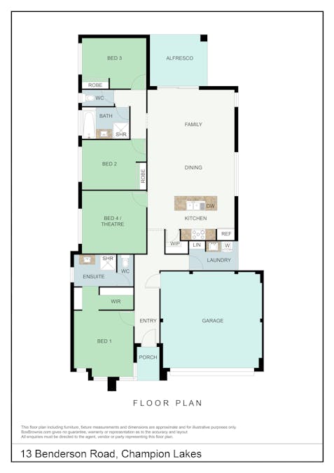 13 Benderson Road, Champion Lakes, WA, 6111 - Floorplan 1