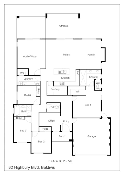 82 Highbury Boulevard, Baldivis, WA, 6171 - Floorplan 1