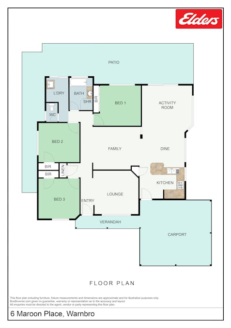 6 Maroon Place, Warnbro, WA, 6169 - Floorplan 1