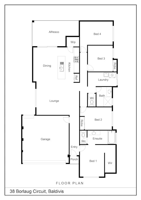 38 Borlaug Circuit, Baldivis, WA, 6171 - Floorplan 1