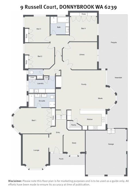 9 Russell Court, Donnybrook, WA, 6239 - Floorplan 1