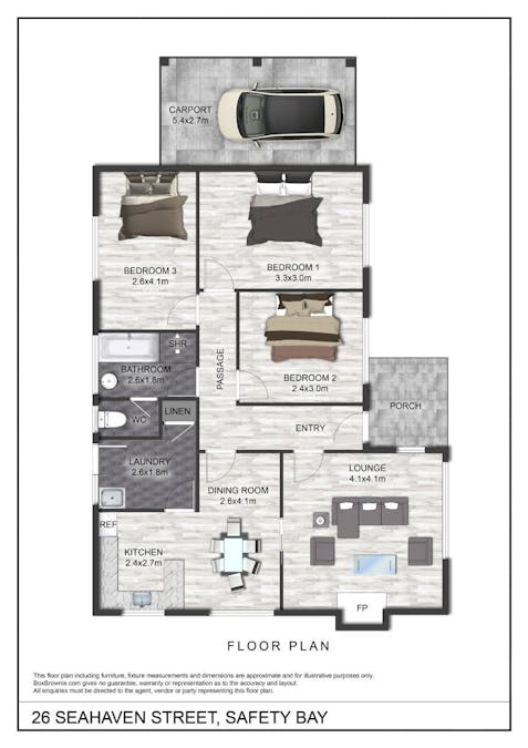 26 Seahaven Street, Safety Bay, WA, 6169 - Floorplan 1