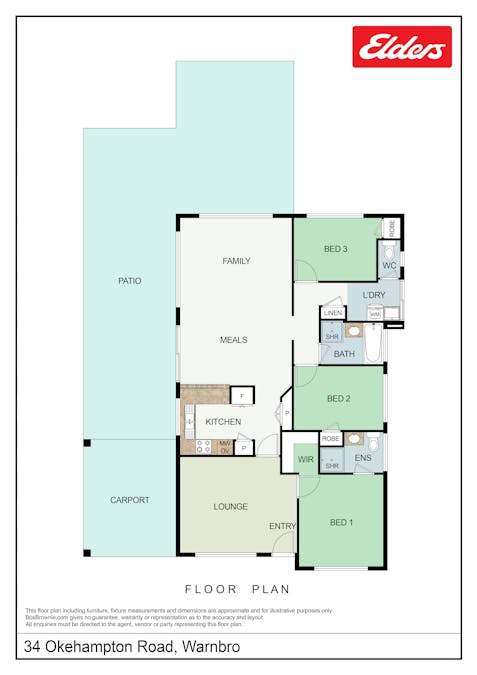 34 Okehampton Road, Warnbro, WA, 6169 - Floorplan 1
