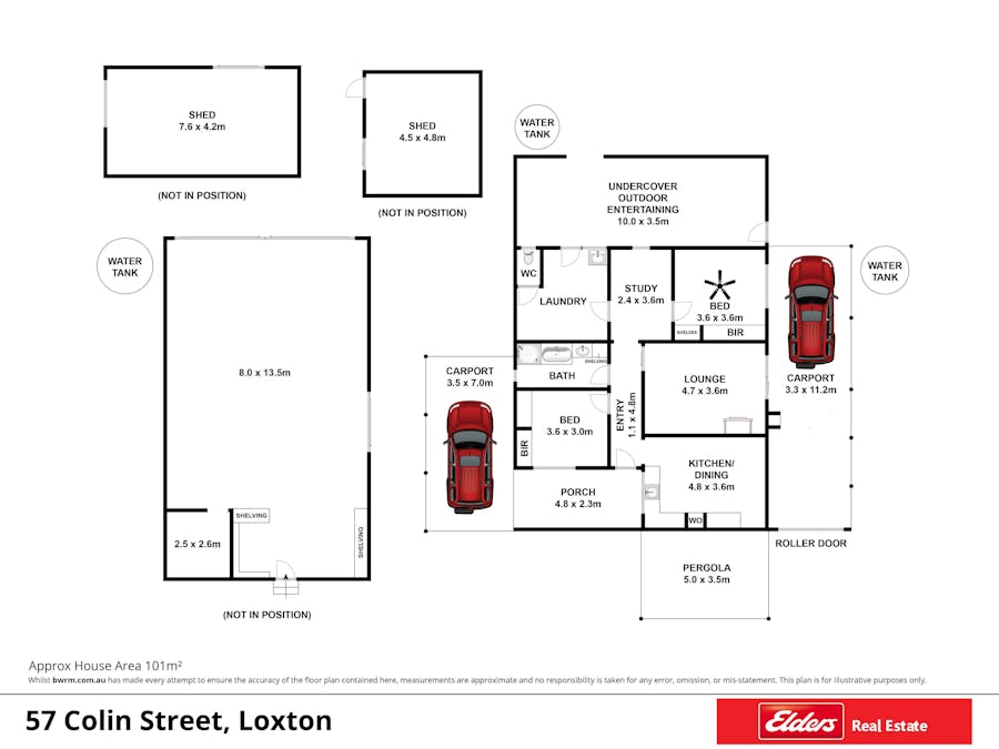 57 Colin Street, Loxton, SA, 5333 - Floorplan 1