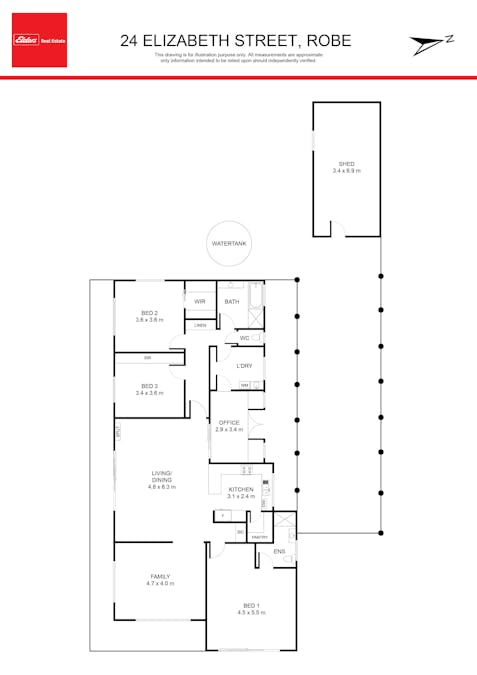 24 Elizabeth Street, Robe, SA, 5276 - Floorplan 1