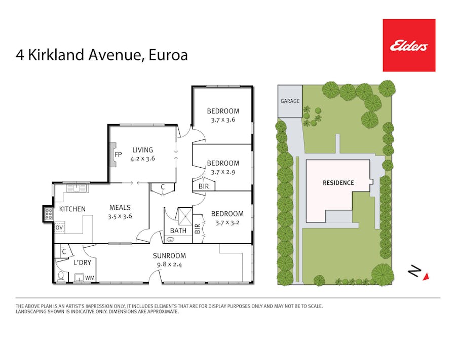 4 Kirkland Avenue, Euroa, VIC, 3666 - Floorplan 1