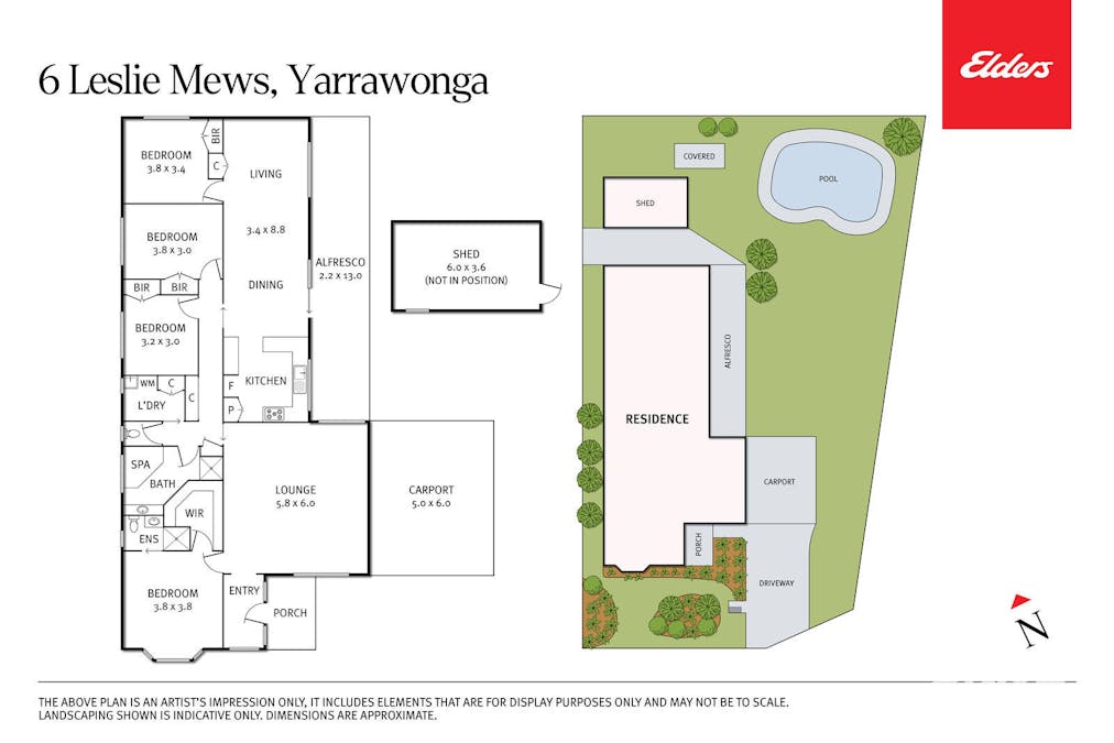 6 Leslie Mews, Yarrawonga, VIC, 3730 - Floorplan 1