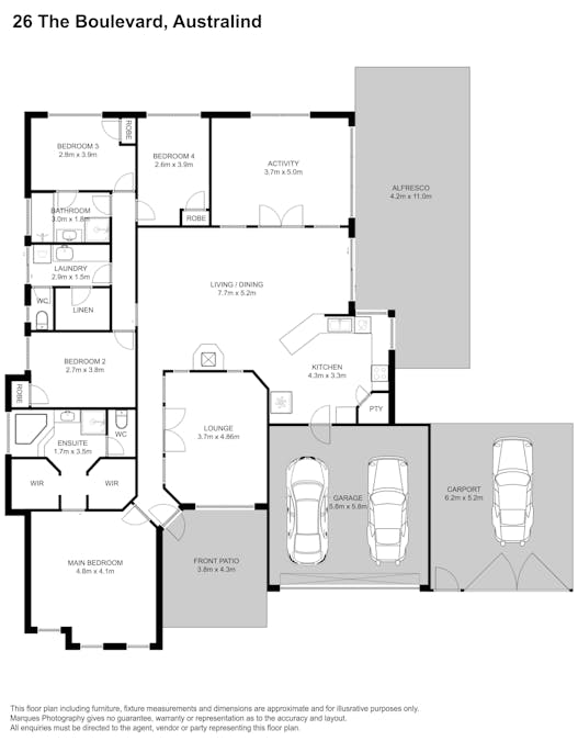 26 The Boulevard , Australind, WA, 6233 - Floorplan 1