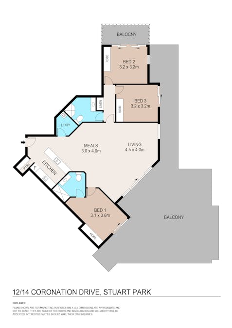 12/14 Coronation Drive, Stuart Park, NT, 0820 - Floorplan 1