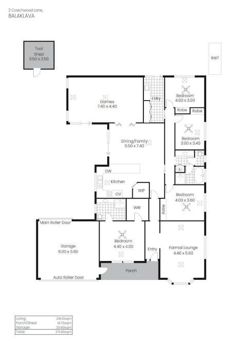 2 Coachwood Lane, Balaklava, SA, 5461 - Floorplan 1