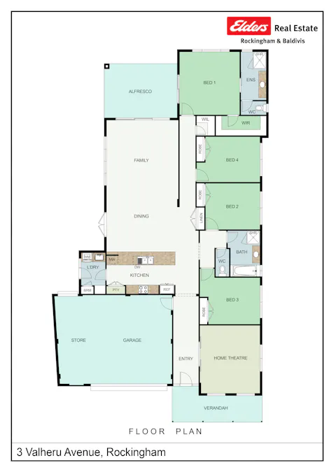 3 Valheru Avenue, Rockingham, WA, 6168 - Floorplan 1