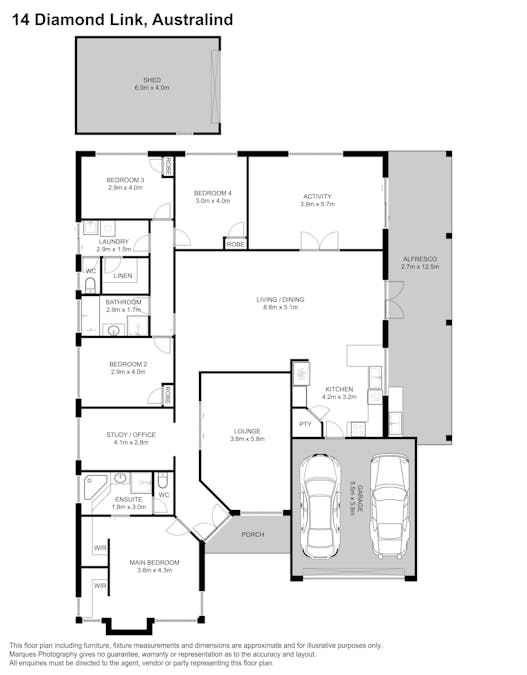 14 Diamond Link, Australind, WA, 6233 - Floorplan 1