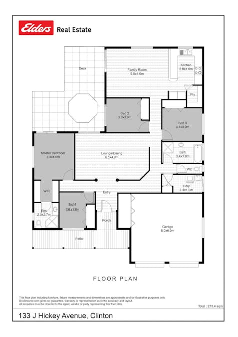 133 JHickey Avenue, Clinton, QLD, 4680 - Floorplan 1