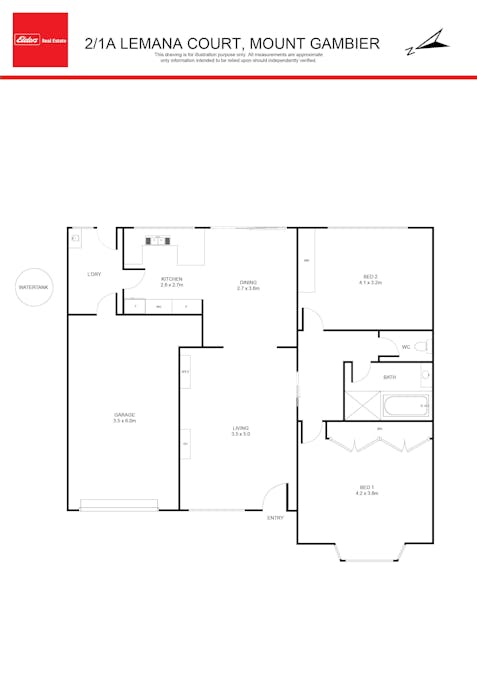 2/1A Lemana Court, Mount Gambier, SA, 5290 - Floorplan 1