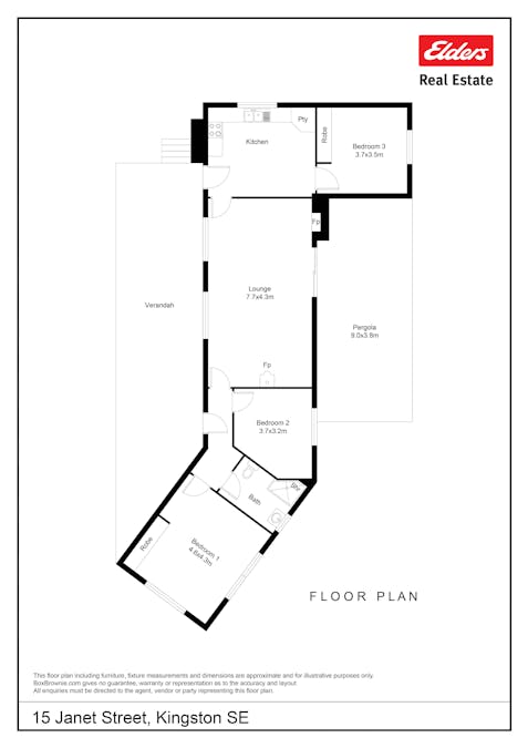 15  Janet Street, Kingston Se, SA, 5275 - Floorplan 1