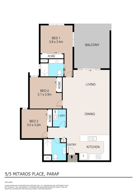 5/5 Mitaros Place, Parap, NT, 0820 - Floorplan 1