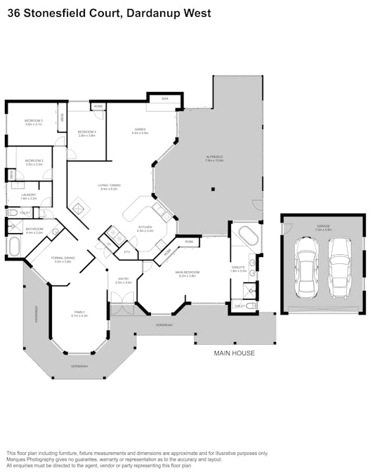 36 Stonesfield Court, Dardanup West, WA, 6236 - Floorplan 1
